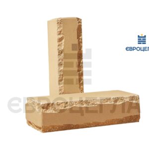 Кирпич для забора крымский тычковой 250x105x65мм желтый